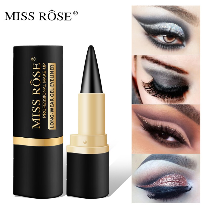 Gel Eyeliner Pencil Supplier - MISS ROSE Makeup 020MA1 Black Organic Gel