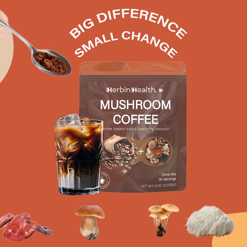 Wholesale Private Label Turkey Tail Lions Mane Powder Mushroom  Coffee Powder