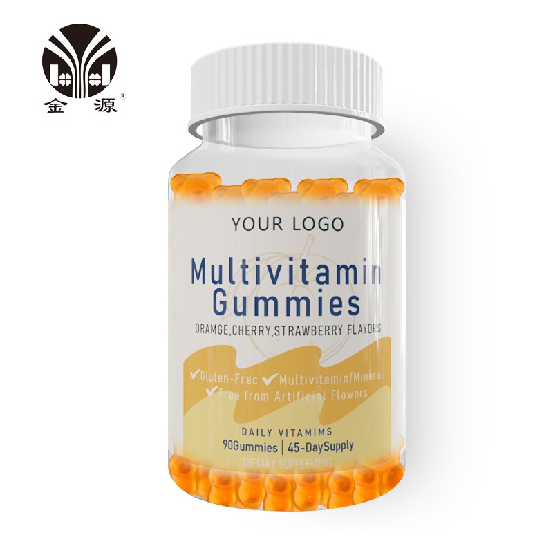 OEM/ODM Multivitamin Supplement Gummies for Adults Blend of Vitamin D C E B12 Zinc Biotin for Energy & Immunity