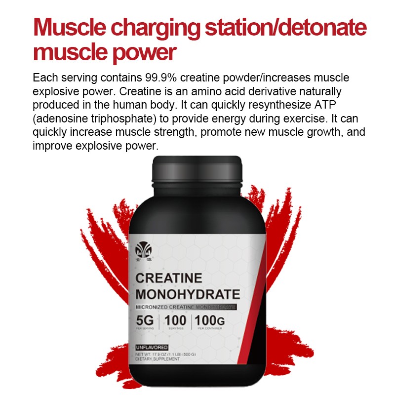 Oem Private Label Custom Unflavoured Monohydrate Powder Creatin Optimum Nutrition Creatine Powder Supplement