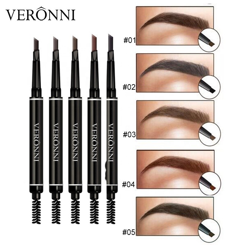 Eyebrow Pen Factory - Waterproof High Pigment 5 Color Rotatable Double Ended