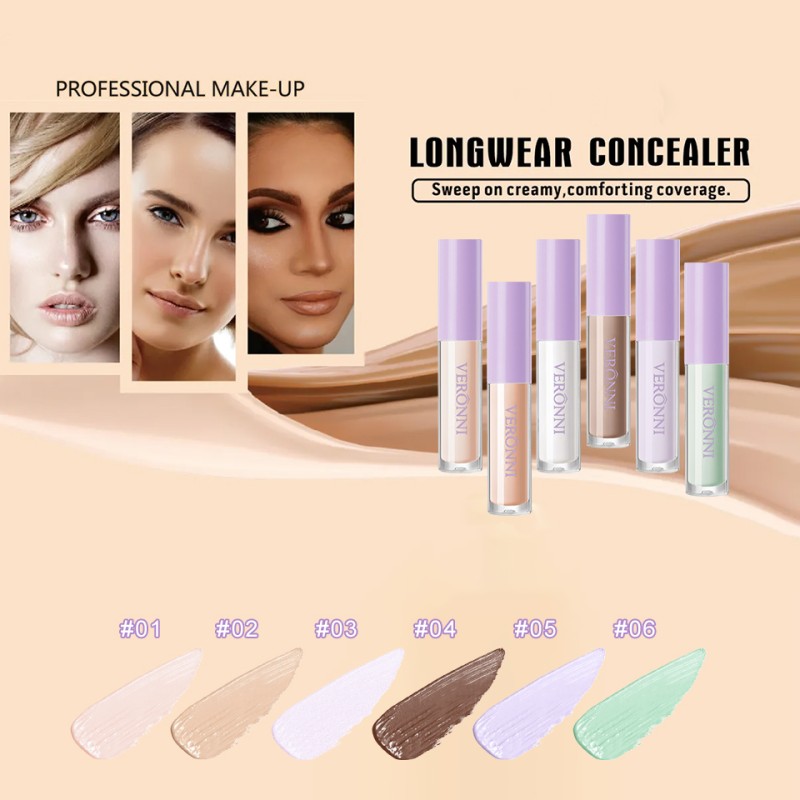 Concealer Foundation Factory - 6 Color Long Lasting Waterproof Full Coverage