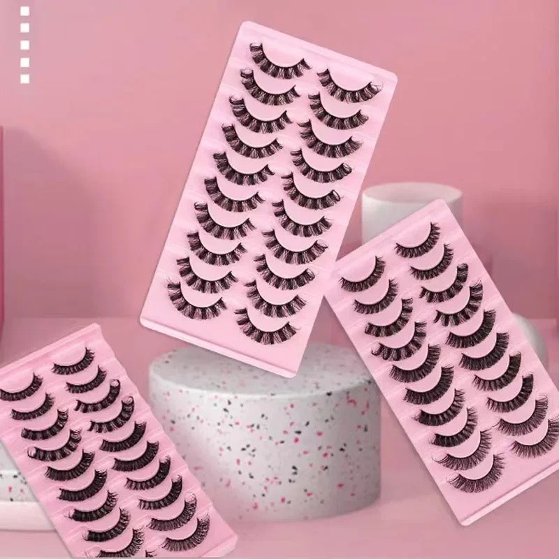 Faux Mink Lashes Manufacturer - 10Pairs Fluffy Lash Strips 3D Wholesale