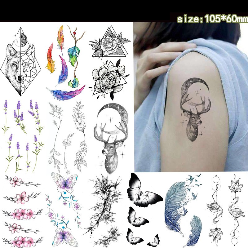 Temporary Tattoo Supplier - Non-toxic Waterproof Fake Herbal Tattoo Sticker