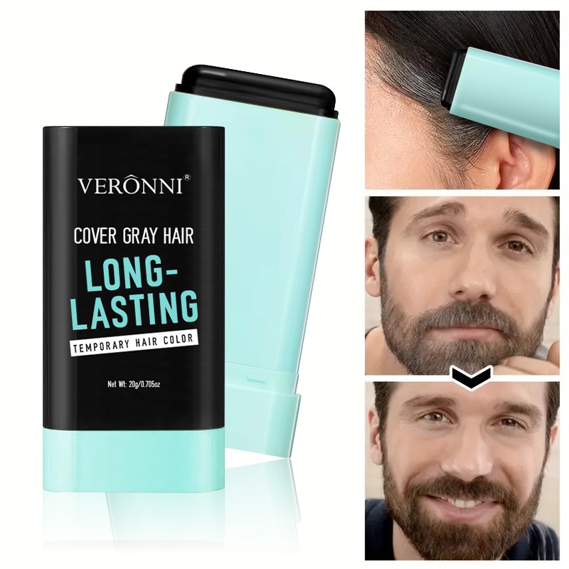 Hair Stick Supplier - 3 Color Quick Touch-Up Beard Color Portable Stick