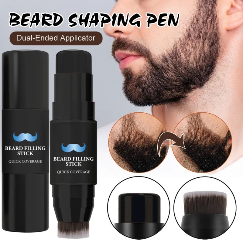 Beard Dye Stick Supplier - 2-in-1 Stock 4-Color Beard Pen Thickening Balm