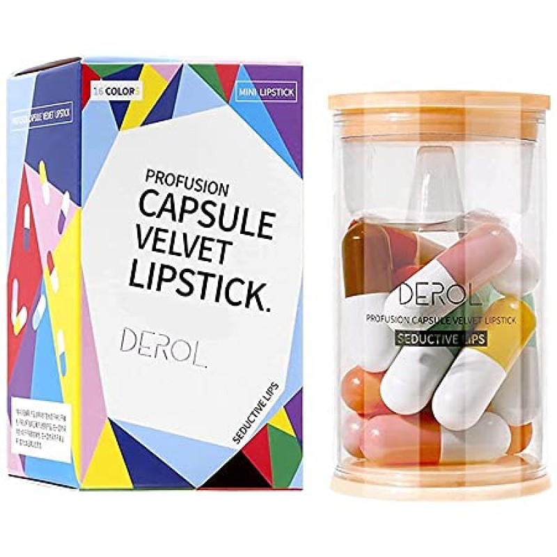 Lipstick Set Supplier - DEROL 16 Color Hot Selling Cute Capsule Velvet
