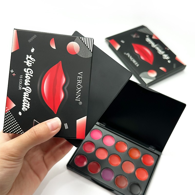 Lip Gloss Palette Manufacturer - 15 Color Long-Lasting Mini Waterproof Cream