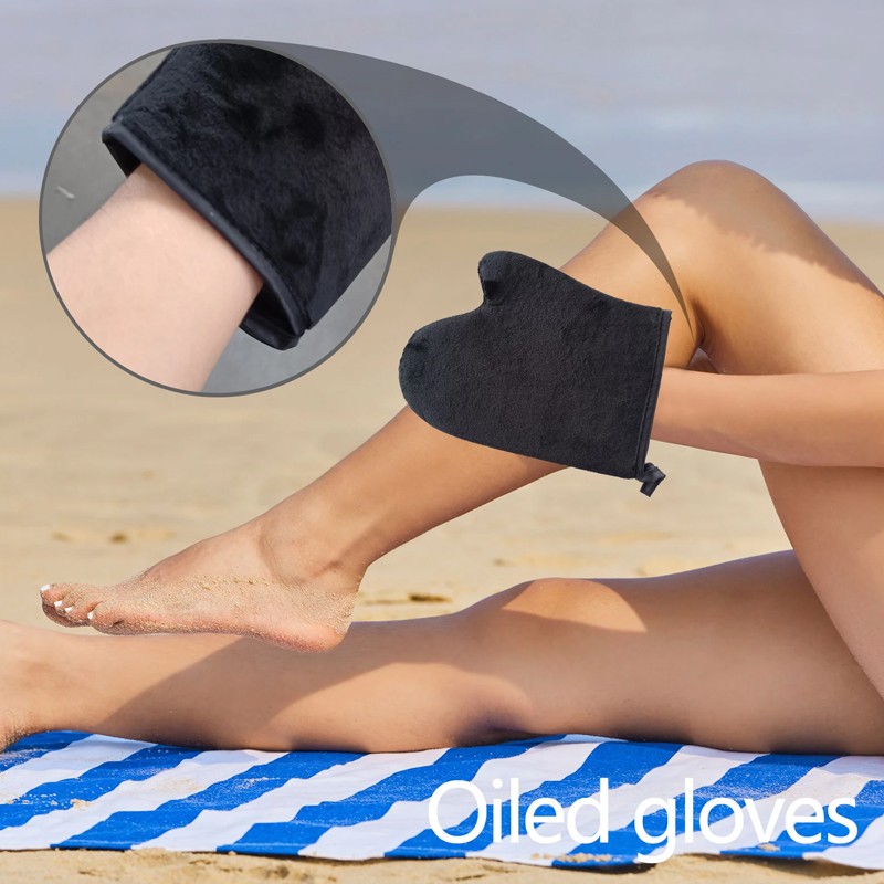 Tanning Brush Factory - Soft Fiber Reusable Self Tanning Mitt Set