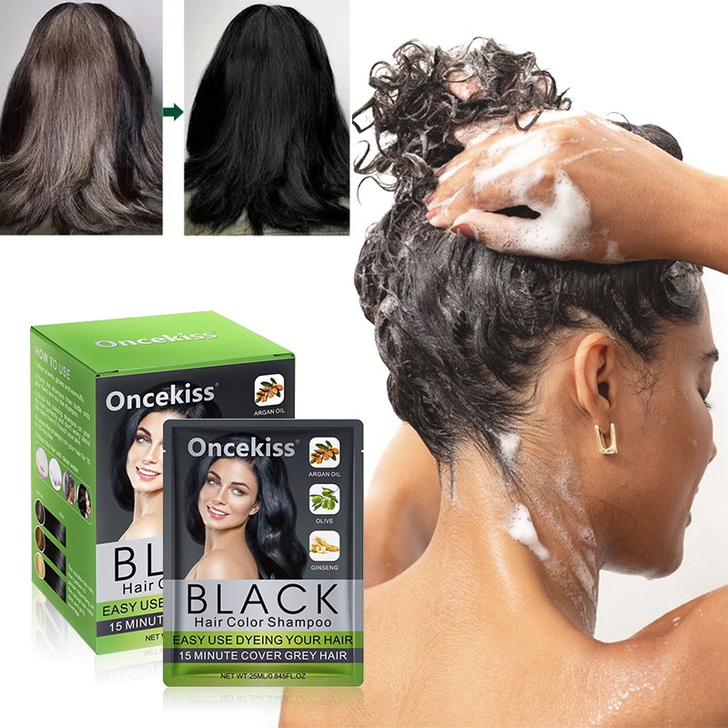 Hair Color Shampoo Factory - Fast Black Gray Hair Color Dye Natural Shampoo