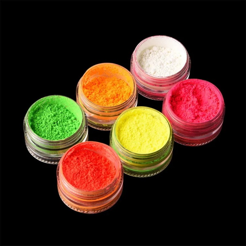 Luminous Powder Factory - Loose 6pcs/set Colors UV Neon Face Powder