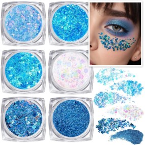 Chunky Glitter Manufacturer - 6 Color Cosmetic Chunky Glitter Shimmer Body