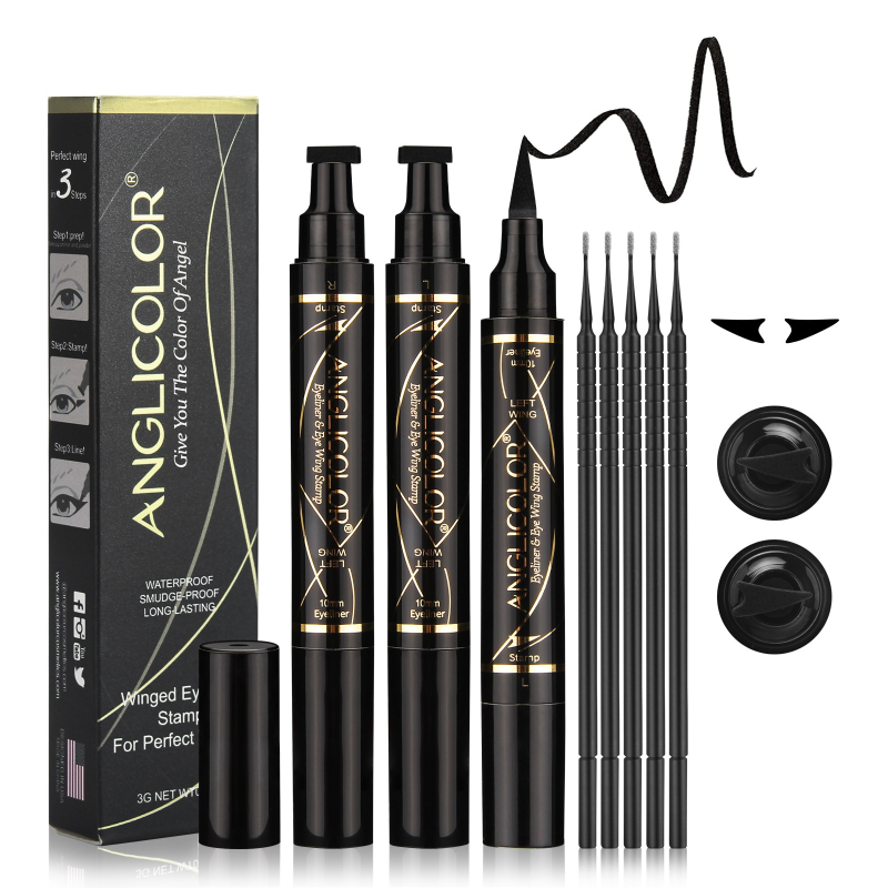 Eyeliner Pen Supplier - Double-head Waterproof Black Colored Makeup