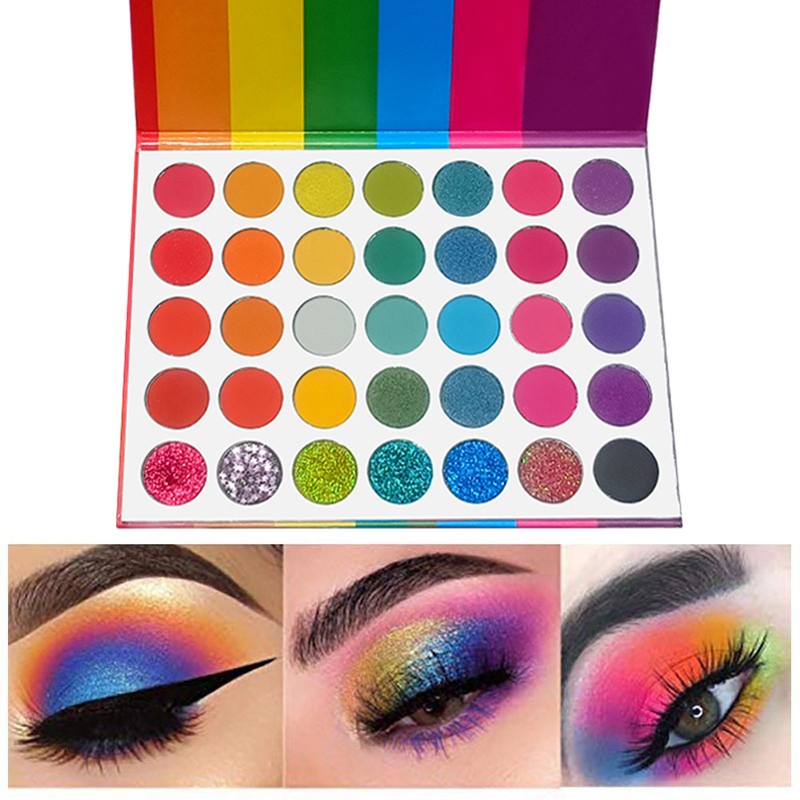 Eyeshadow Palette Manufacturer - Neon 35 Color Waterproof Pigment Glitter