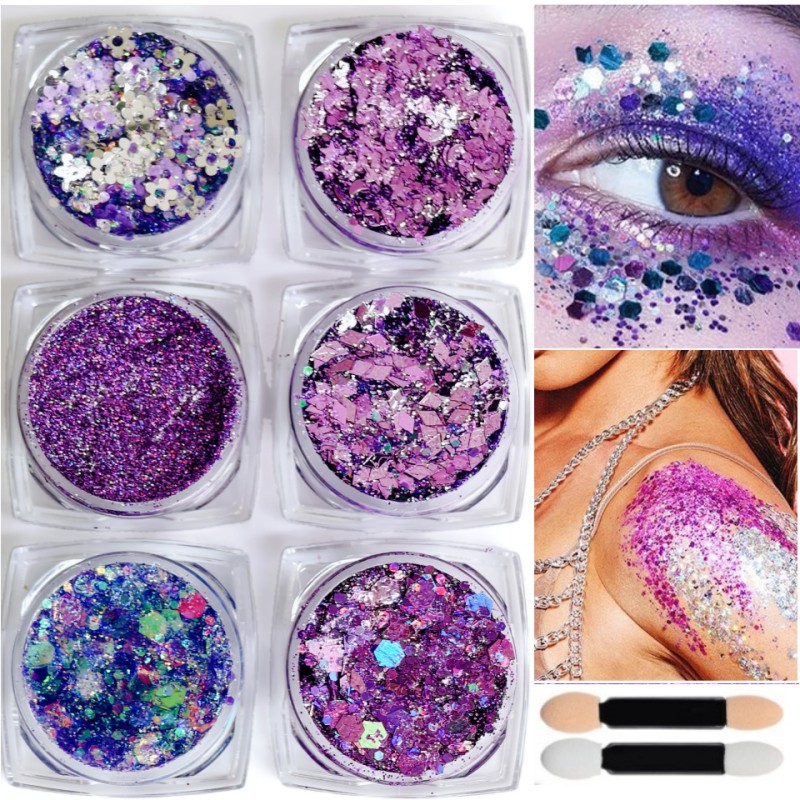 Glitter Gel Supplier - Wholesale 6 Color Face Body Glitters Gel Sequins