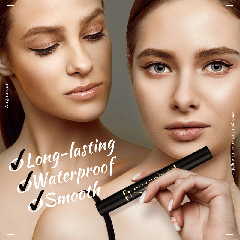 Eyeliner Pen Supplier - Double-head Waterproof Black Colored Makeup