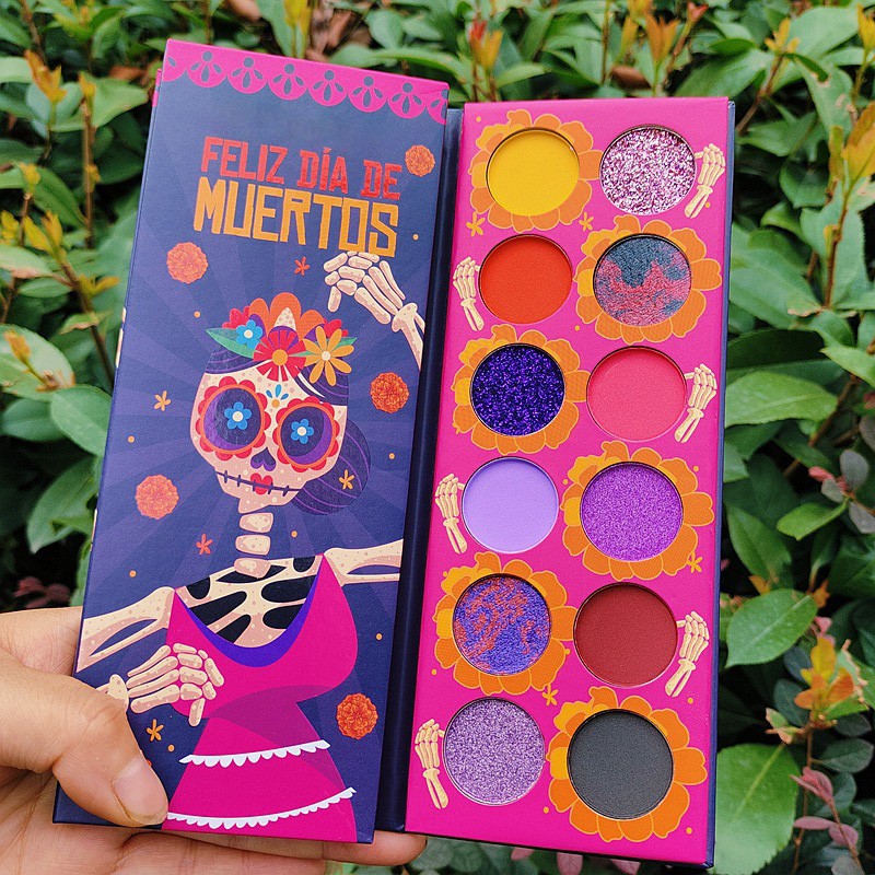 Eyeshadow Palette Supplier - Private Label 12 Color Magnetic Cartoon with Mirror