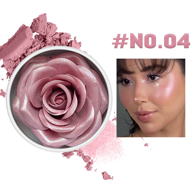 Rose Blush Supplier - 3D Rose Blush Highlighter Cheek Contour Flower Petals
