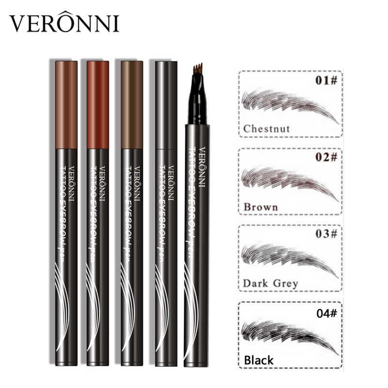 Microblading Pencil Supplier - 4 Color 4 Fork Tattoo Tips Long Lasting
