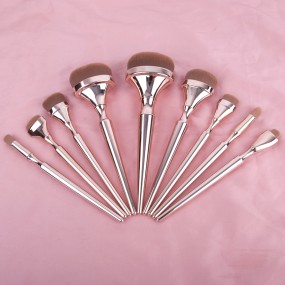Pink Makeup Brushes Factory - Professional 9Pcs Pink Cosmetic Brush Kits