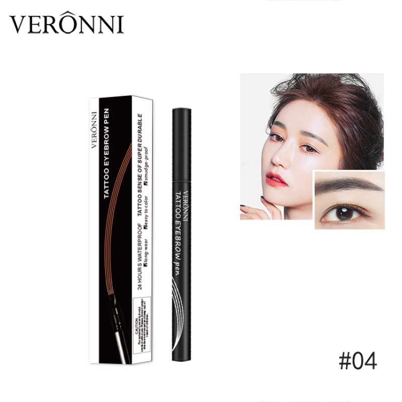 Liquid Eyebrow Pencil Manufacturer - VERONNI 4 Color Makeup Waterproof Brown