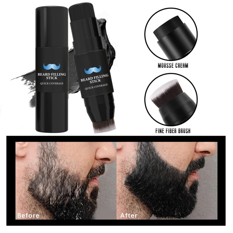 Beard Dye Stick Supplier - 2-in-1 Stock 4-Color Beard Pen Thickening Balm