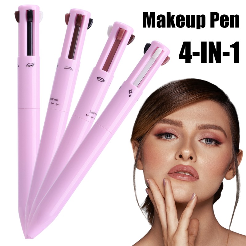 Multicolor Makeup Pen Supplier - 4-in-1 Multicolor Eyebrow Eyeliner Highlight