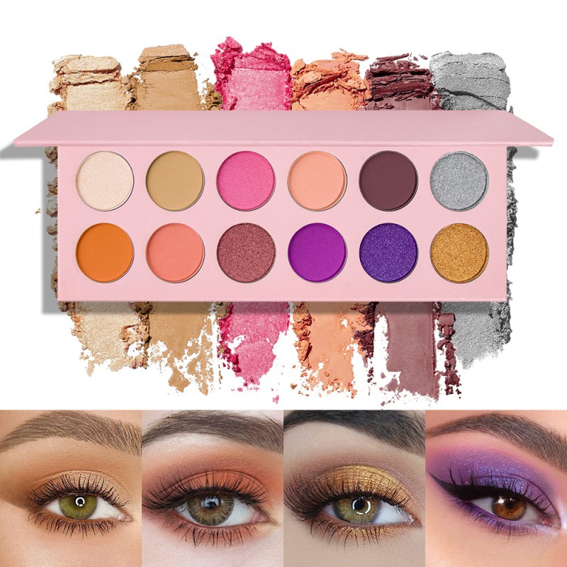 Custom Eyeshadow Factory - Private Label 12 Colors High Pigmented Shimmer