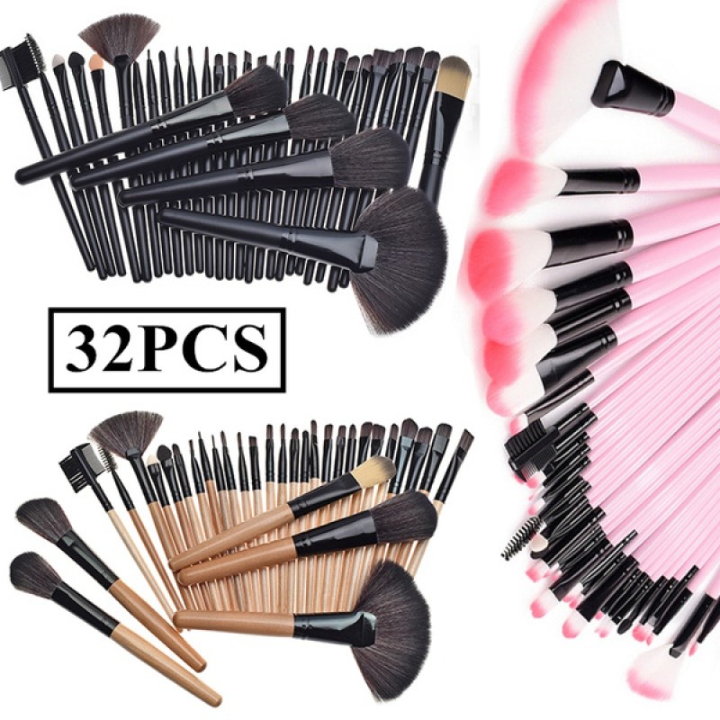 Makeup Brushes Supplier - Wholesale 32pcs Cosmetic Tool Kit With PU Bag