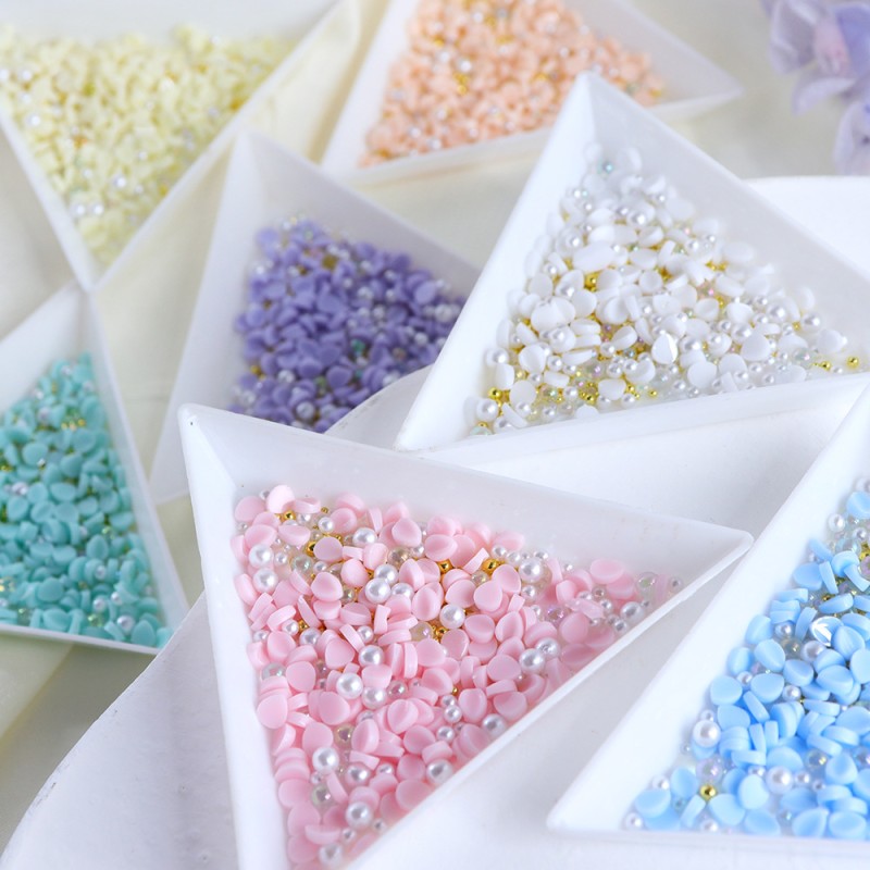 Nail Charms Manufacturer - 150pcs Mixed Gold Silver Steel 3D Acrylic