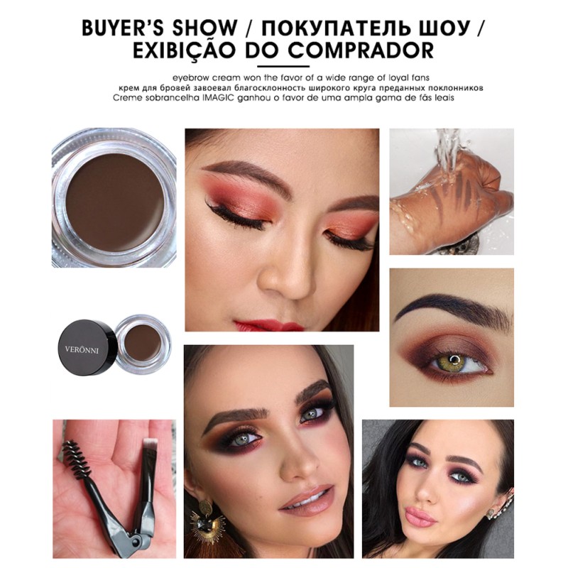 Brow Gel Kit Supplier - 8 Color Waterproof Mineral Cream Enhancer Wax