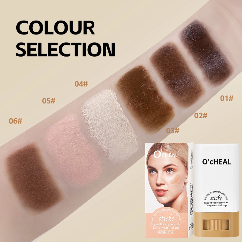 Foundation Stick Factory - 6 Color Long-Lasting Hydrating Lightweight Concealer