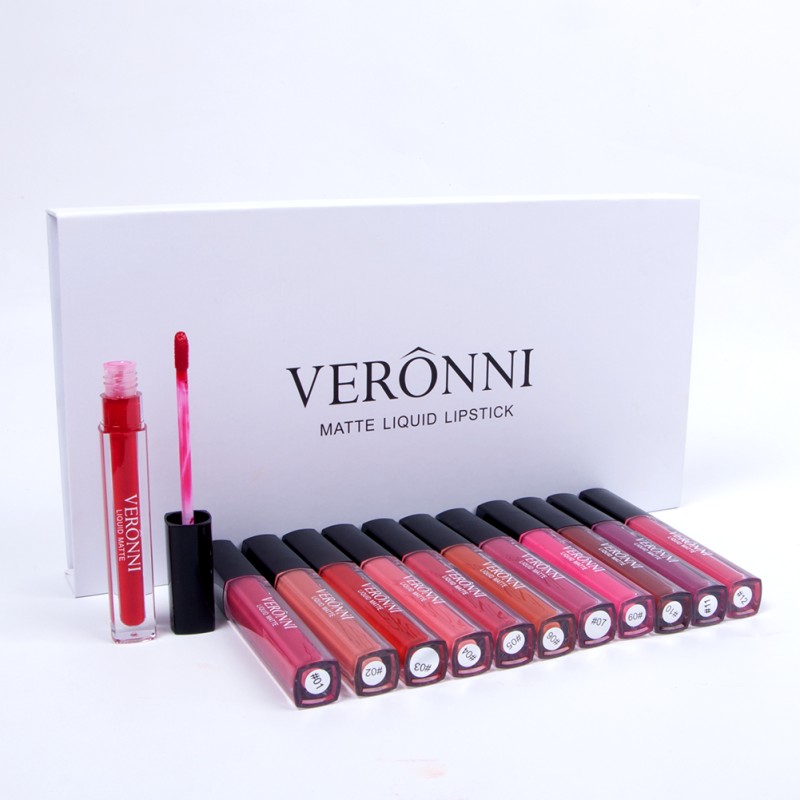 Liquid Lipstick Manufacturer - 12pcs/set Velvet Matte Waterproof Lip Gloss
