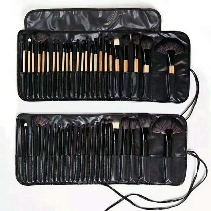Travel Makeup Brushes Factory - 24pcs Plastic Handle Flat Bristle Eyelash