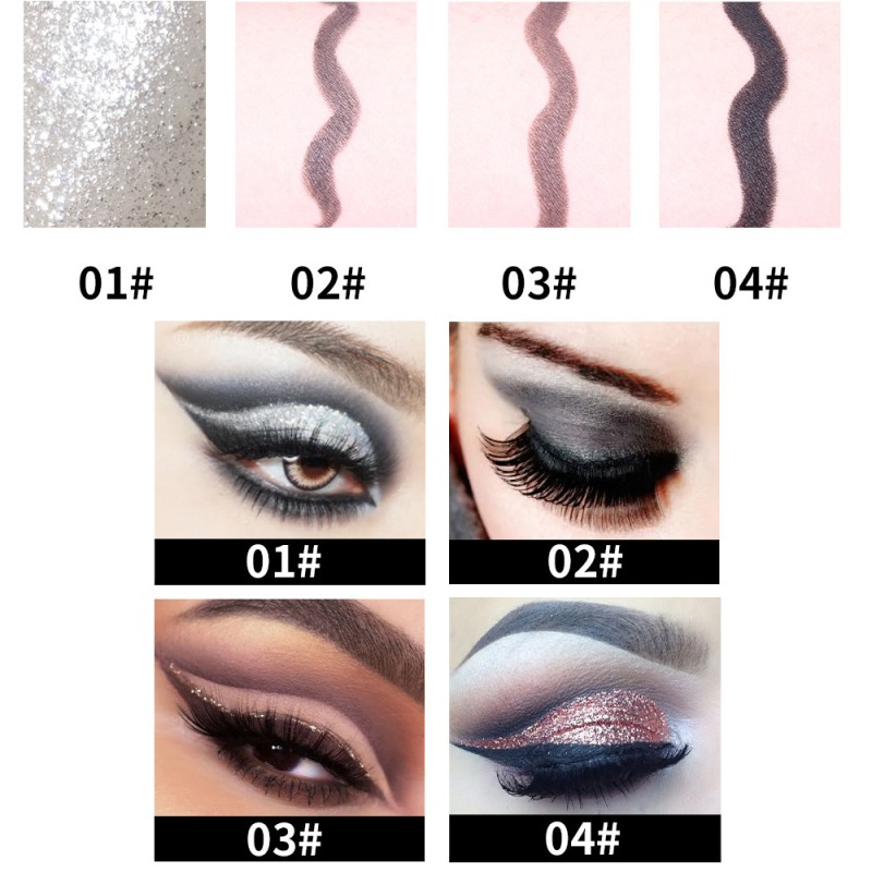 Gel Eyeliner Factory - 4 Color Gel Eyeliner Waterproof Long-Lasting Smooth