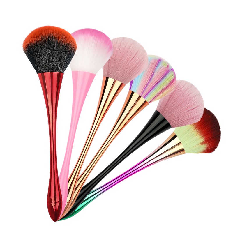 Dust Brush Supplier - Wholesale 6 Colors Nail Dust Brush Long Handle