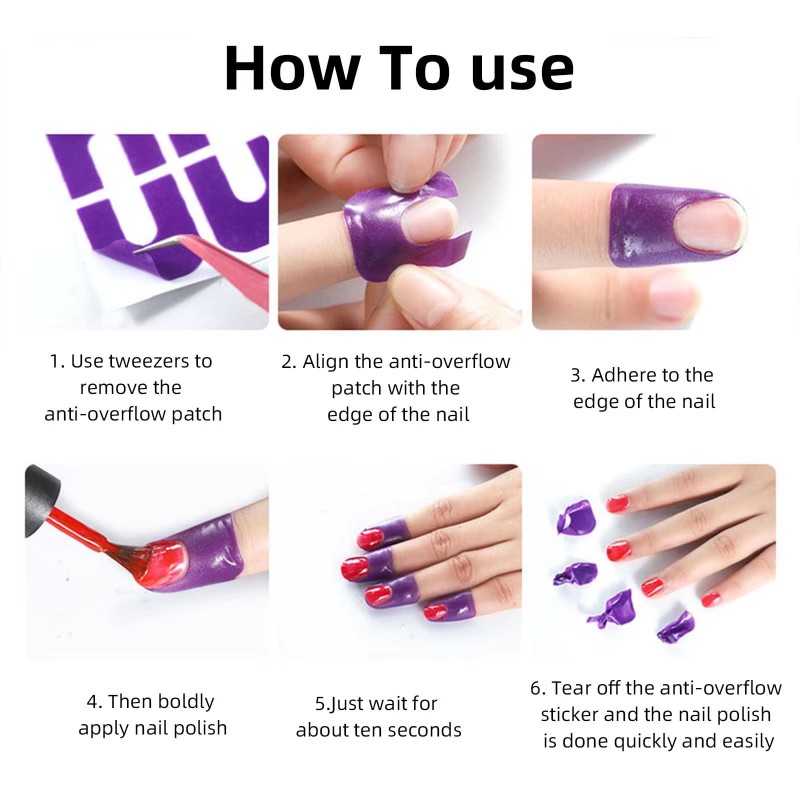 Nail Stickers Tape Factory - Peel Off Spill-Proof Plastic Polish Protector