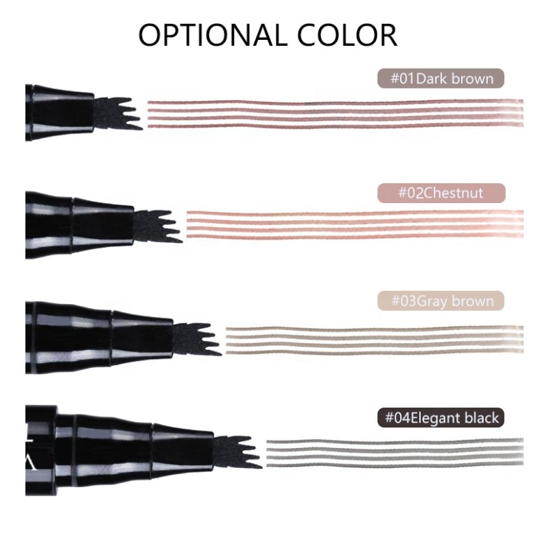 Sketch Eyebrow Pencil Supplier - Women's 4-Color Waterproof Tattoo Liquid