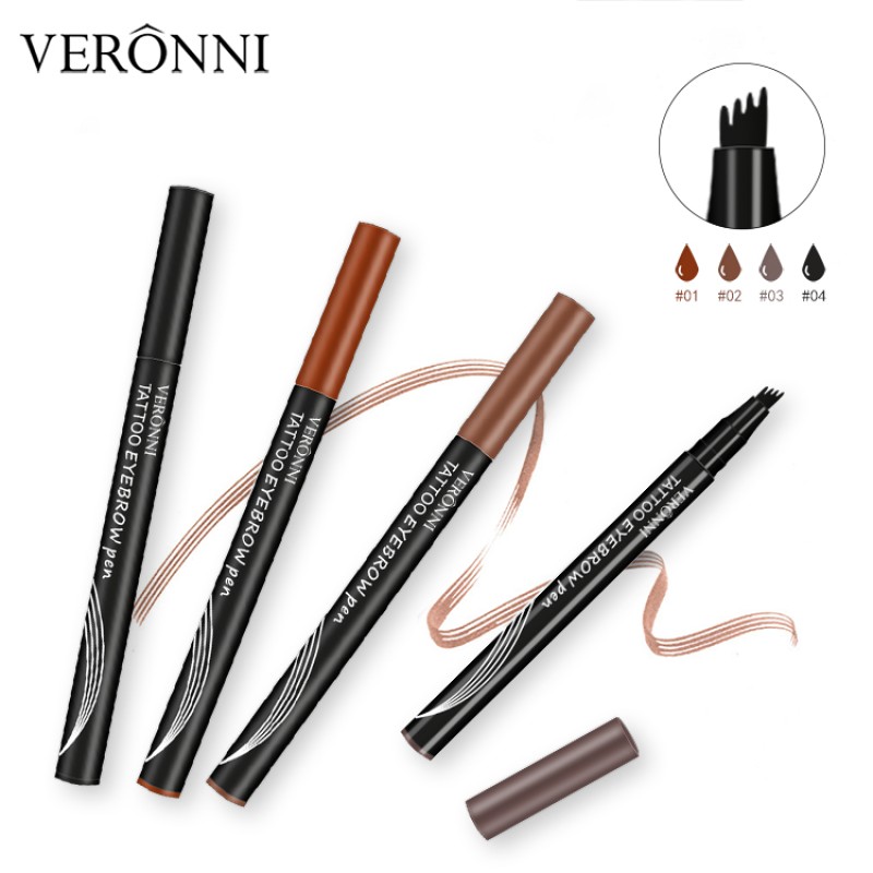 Liquid Eyebrow Pencil Manufacturer - VERONNI 4 Color Makeup Waterproof Brown