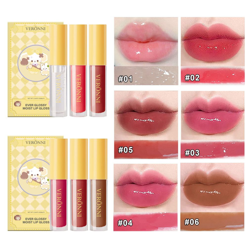 Lip Plumper Gloss Supplier - 3 Colors Moisturizing Plumping Lip Glossy Set