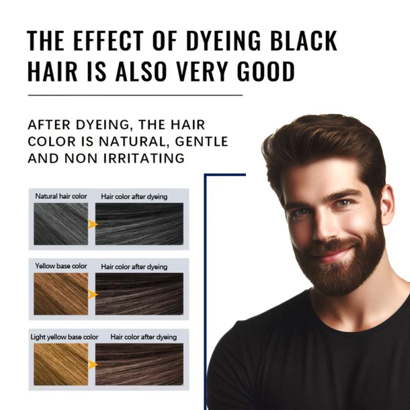Hair Color Shampoo Manufacturer - 200ml Beard Dye Shampoo Cream for Men