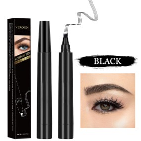 Eyebrow Pen Manufacturer - 2 Color Eye Brow Tint 4 Fork Microblading Pencil