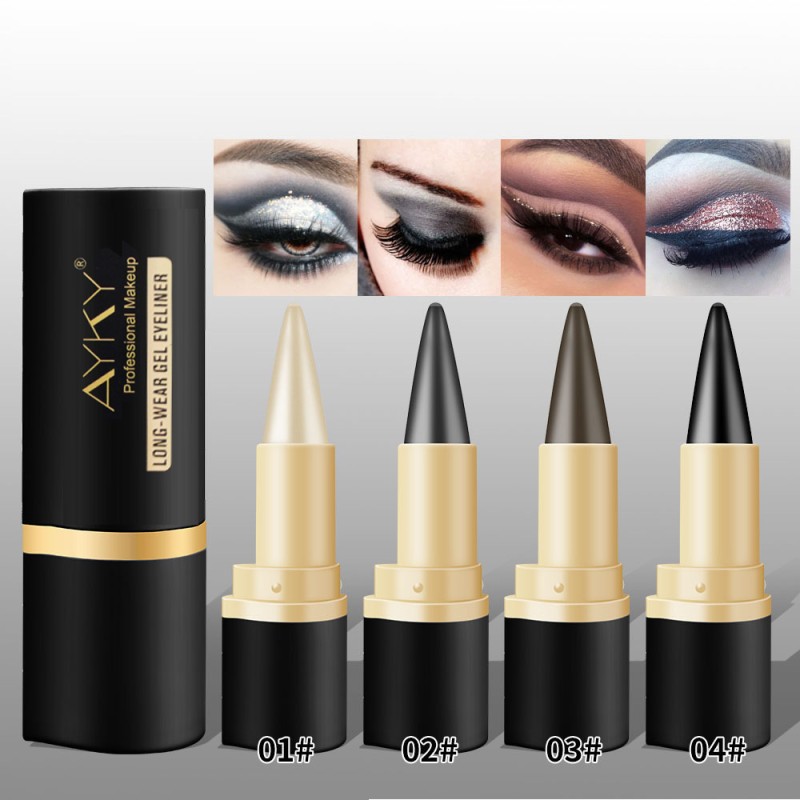 Gel Eyeliner Factory - 4 Color Gel Eyeliner Waterproof Long-Lasting Smooth
