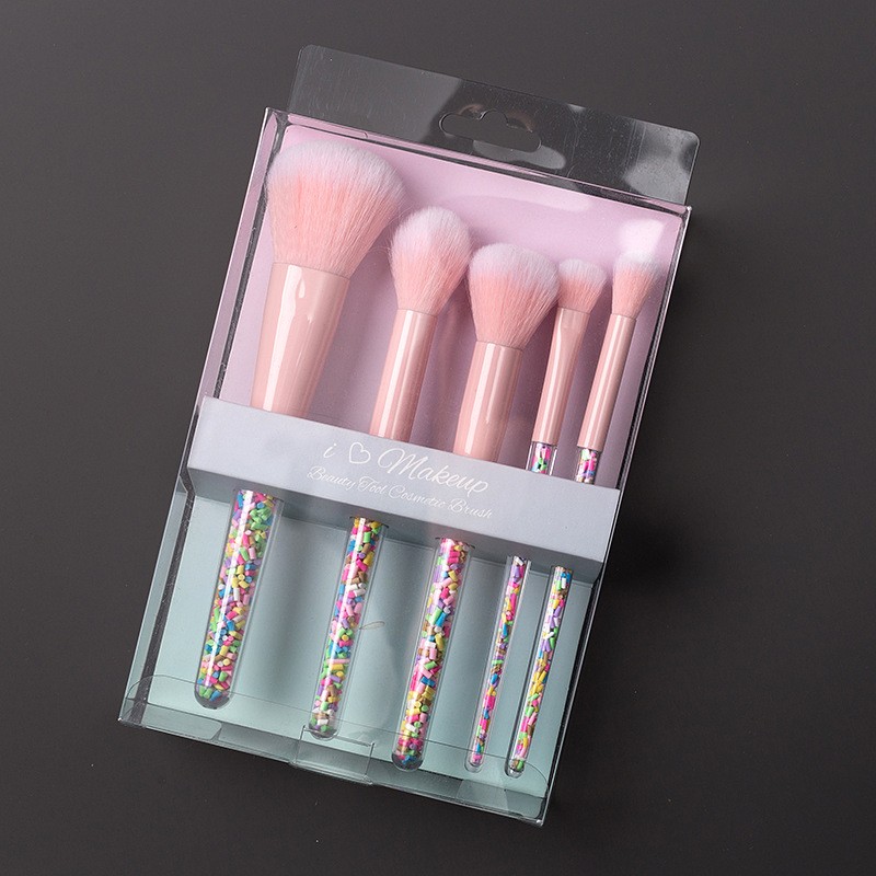 Makeup Brush Set Manufacturer - Wholesale Hot pink Candy Sprinkle Cute Brush