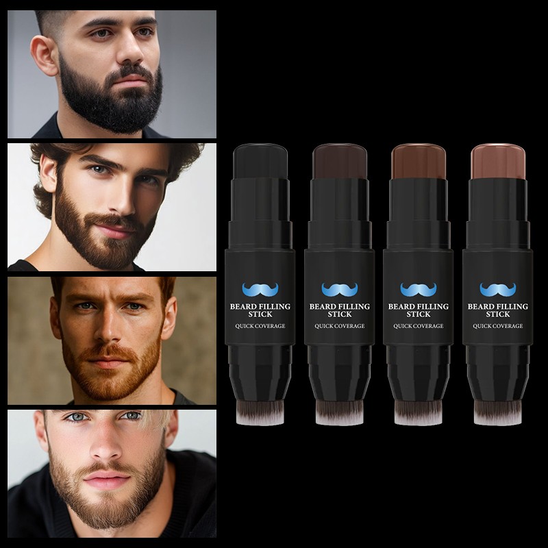Beard Pencil Supplier - 2 in 1 Beard Pencil Filling with Brush for Men