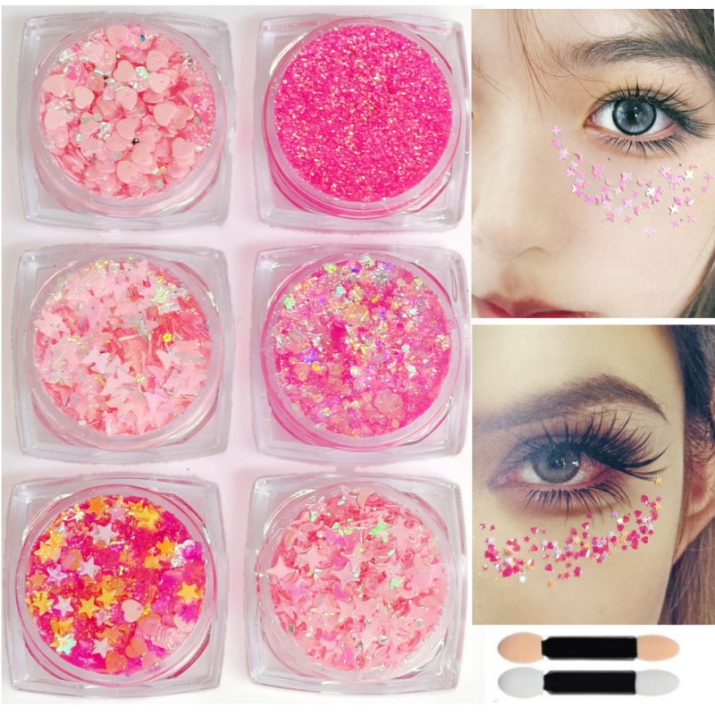 Chunky Glitter Manufacturer - 6 Color Cosmetic Chunky Glitter Shimmer Body