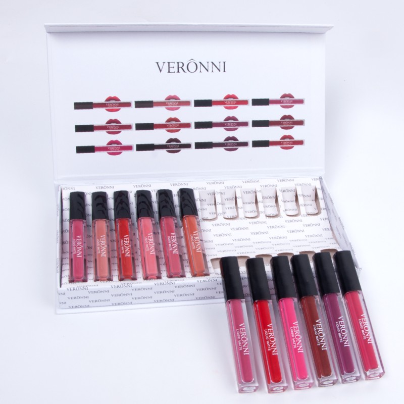 Liquid Lipstick Manufacturer - 12pcs/set Velvet Matte Waterproof Lip Gloss