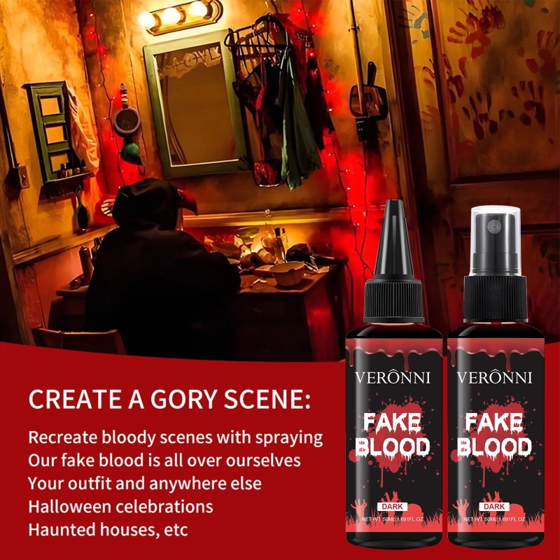 Fake Blood Spray Supplier - Halloween Cosplay Temporary Fake Bleed Wound
