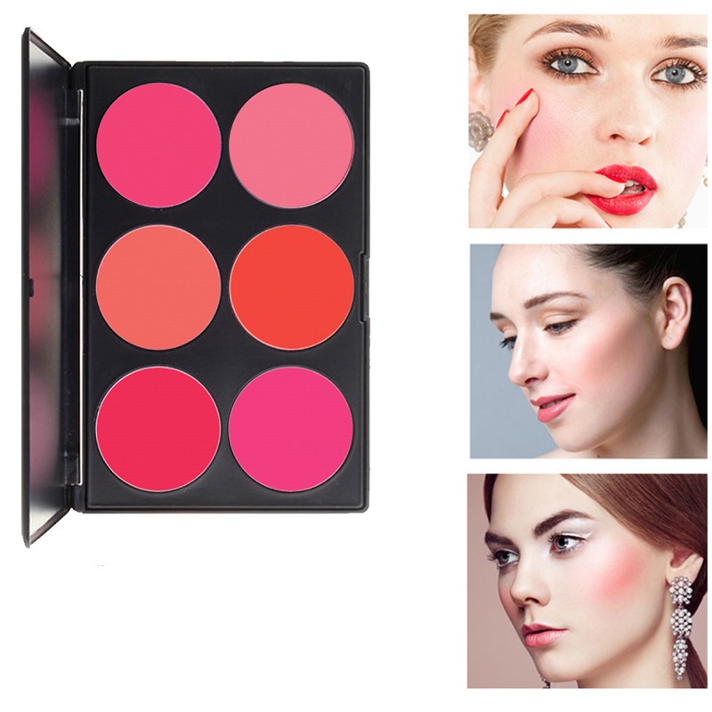 Blush Palette Supplier - Face Makeup 6 Color Natural Long-lasting Blush