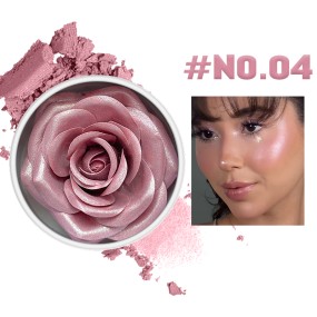 Blush Highlighter Manufacturer - Facial 3D Rose Blush Cheek Contour Shimmer